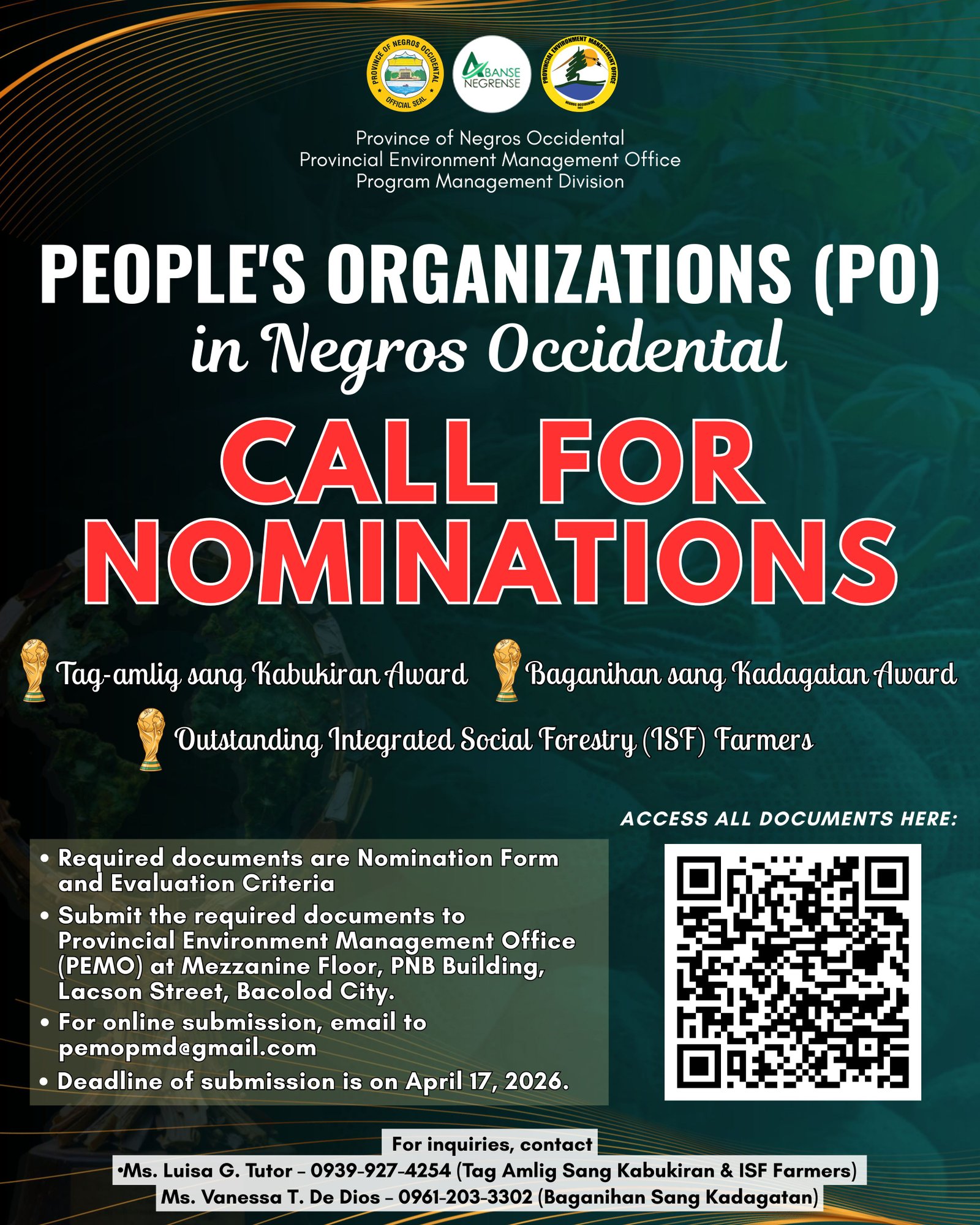 People's Organizations (POs) Call for Nominations